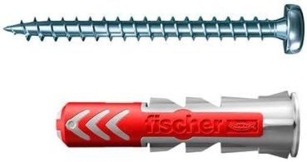 fischer DuoPower 6 x 30 PH LD mit Panhead-Schraube, 50 Dübel + 50 Schrauben, 535463