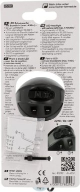 FISCHER Dynamo LED-Scheinwerfer 30 Lux mit Standlicht, 85292