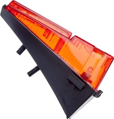 FISCHER Fahrrad LED-Rückleuchte für Schutzblech und Strebenbefestigung | integrierter Reflektor | StVZO zulässig | rot 85316
