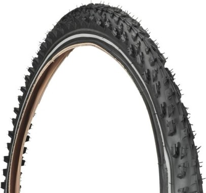 FISCHER Fahrradreifen MTB 26 Zoll, schwarz, mit Pannenschutzeinlage, 60067
