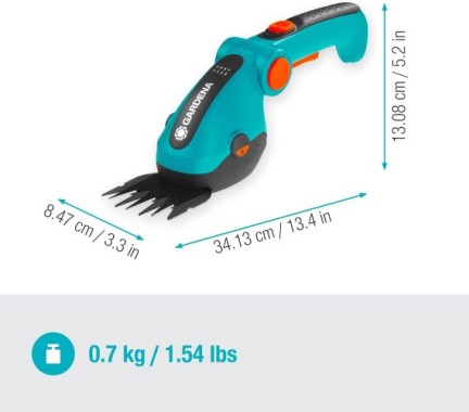 Gardena Akku-Grasschere ComfortCut Li, 8 cm Schnittbreite, 09887-20