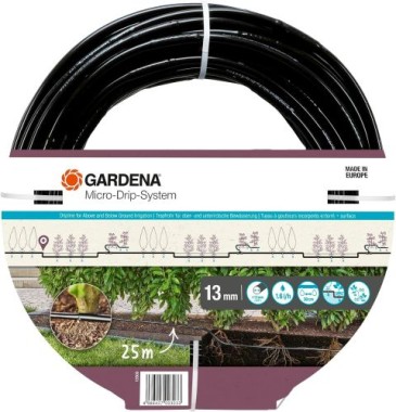 Gardena Micro-Drip-System Tropfrohr 1,6 l/h, ober- und unterirdische Verlegung (25 m), 13503-20