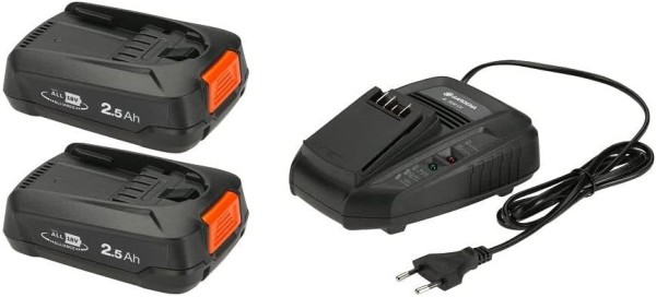 Gardena Starter-Kit P4A 2 x PBA 18V/45 + AL 1830 CV, Für alle gängigen Power for All Geräte, 14907-20