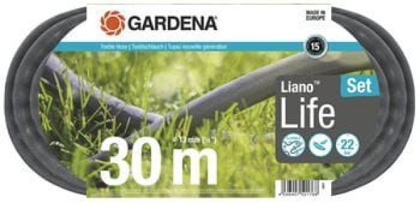 Gardena Textilschlauch Liano Life 30 m Set, 18457-20