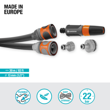 Gardena Textilschlauch Liano Life 30 m Set, 18457-20