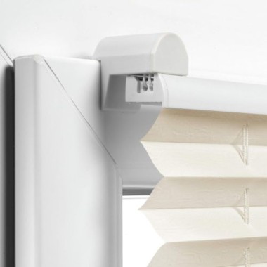 GARDINIA EASYFIX Plissee mit 2 Bedienschienen, 60 x 130 cm, Elfenbein, 31263