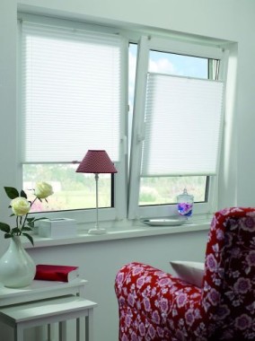 Preview: Gardinia EASYFIX Plissee mit 2 Bedienschienen Weiß, 50 x 130 cm, Weiß, 31256