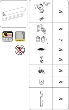 Gardinia Easyfix Thermo Rollo, 60 x 150 cm, 12550