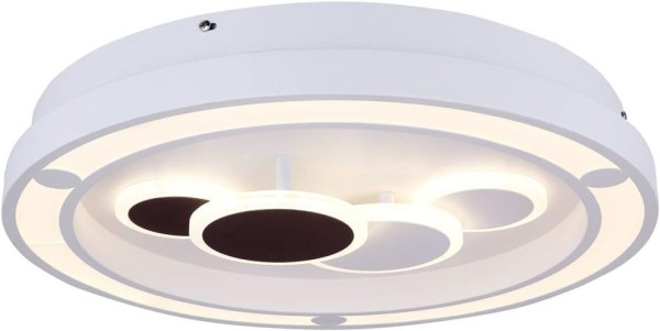 Globo Deckenleuchte KOLLI, Metall weiß, Acryl opal, 48405-50