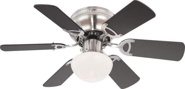 GLOBO Deckenventilator, 3 Geschwindigkeitsstufen, Flügel wendbar, exkl. E27, DxH 76 x 28 cm, 0307