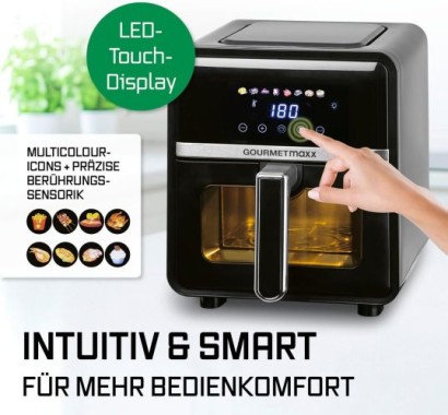 GOURMETmaxx Heißluftfritteuse - 5 L, mit 6 Funktionen, 8 Programmen inkl. Touch-Funktion, 16539