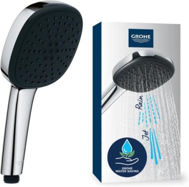 GROHE Handbrause Vitalio Comfort 110, 2 Strahlarten, eckig, chrom, 2639710E
