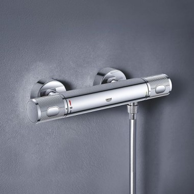 GROHE Precision Feel Thermostat  Duscharmatur, Verbrühschutz, Sicherheitssperre bei 38°C, chrom, 34790000