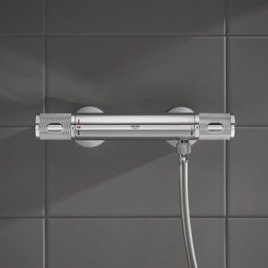 GROHE Precision Feel Thermostat  Duscharmatur, Verbrühschutz, Sicherheitssperre bei 38°C, chrom, 34790000