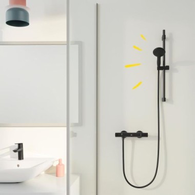 Preview: GROHE Vitalio 110 Duschkopf, wassersparend, 2 Strahlarten, schwarz, 279462431