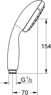 GROHE Vitalio Start 100 - Handbrause, wassersparend, 2 Strahlarten, chrom, 27946000