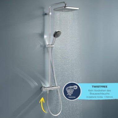 GROHE Vitalioflex Comfort Brauseschlauch, 1500 mm, druckbeständig, knickfest, chrom, 28743002
