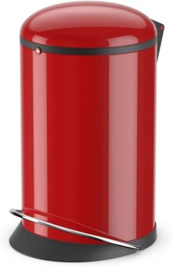 Hailo Harmony M Mülleimer, 12 Liter, Stahlblech, rot, 0515-040