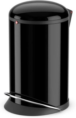 Hailo Harmony M Mülleimer, 12 Liter, Stahlblech, schwarz, 0515-060
