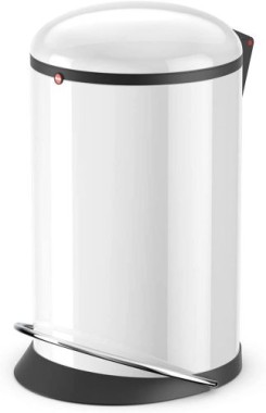 Hailo Harmony M Mülleimer, 12 Liter, Stahlblech, weiß, 0515-030