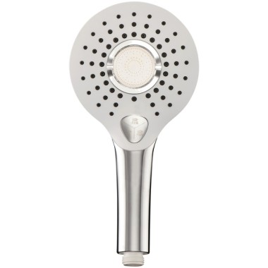 WELLWATER Handbrause Pauca, chrom-weiss, 3-Strahlarten, 72067 0