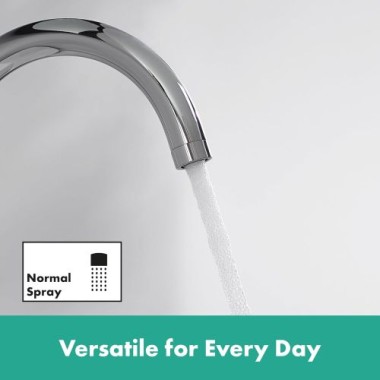 hansgrohe Logis Einhebel-Waschtischmischer 210 mit Schwenkauslauf und Zugstangen-Ablaufgarnitur, 71130000