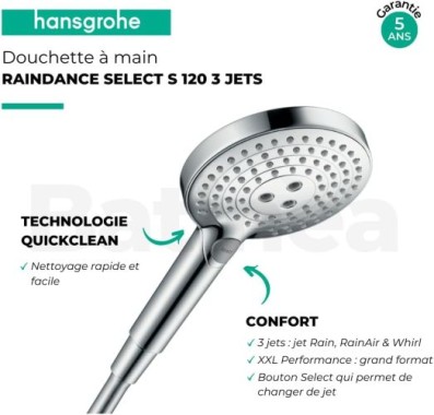 hansgrohe Raindance Select S Handbrause 120 3jet, 26530000