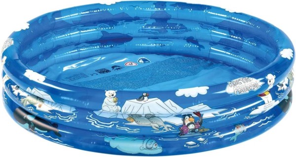 Happy People Pool Arctic Friends Planschbecken, blau transparent, Ø 100 x 23 cm, 77400