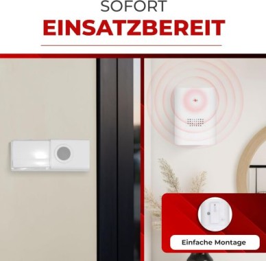 Heidemann Funkgong-Set HX One, 8 Melodien, Reichweite 100 m, 82 dB, 70800