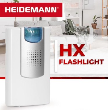 Heidemann Funkgong Set HX Flashlight, Reichweite 200 m, Lautstärke 4-stufig, 90 dB, 8 Melodien, 70824