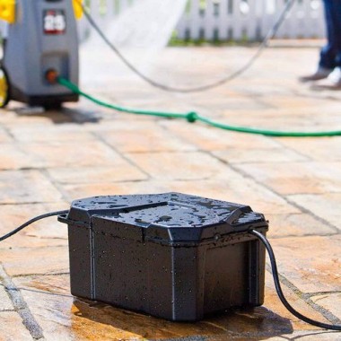 Heissner Power-Box Stromverteilerbox für Garten, Beleuchtung, Pool, Handwerk, Weihnachtsbeleuchtung Z960-00