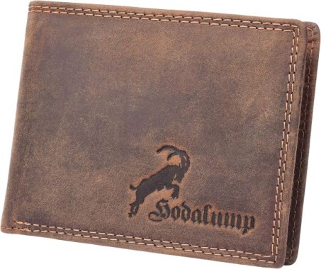 Hodalump Xare Scheintasche mit RFID echt Leder braun, 1173-H
