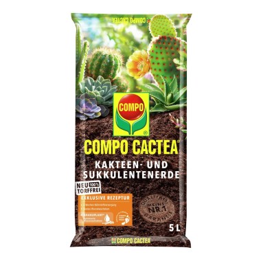COMPO CACTEA Kakteenerde und Sukkulentenerde, 5 Liter, 11221