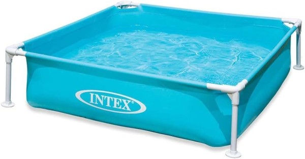 Intex Kinderpool Frame Pool Mini, Blau, 122 x 122 x 30 cm, 157173NP