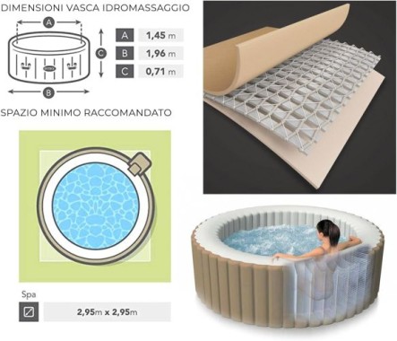 Intex Whirlpool Pure Spa Bubble,  Beige, Ø 196 x 71 cm, I03403490