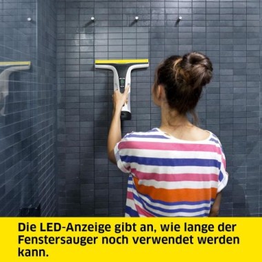 Kärcher Akku-Fenstersauger WV 6 Plus, extra lange Akkulaufzeit, LED-Ladezustandsanzeige, 280 mm, 16337410