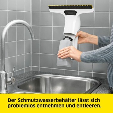 Kärcher Akku-Fenstersauger WV 6 Plus, extra lange Akkulaufzeit, LED-Ladezustandsanzeige, 280 mm, 16337410