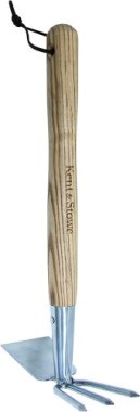 Kent & Stowe Doppelhacke, Edelstahl, Stiel aus Eschenholz, 37 cm, 735494