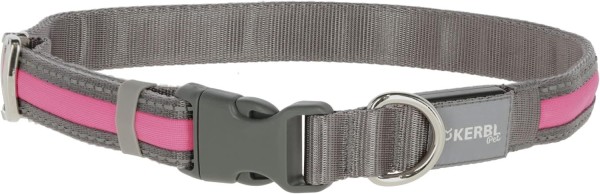 Kerbl Leuchthalsband Light und Reflex, pink , 20 mm, 80028