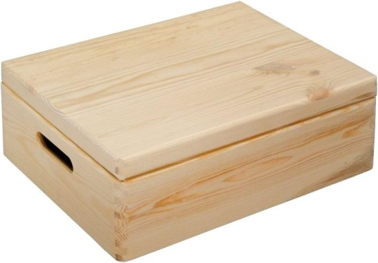 Kesper Allzweckkiste, 40x30x14cm, mit Deckel aus Kiefer, 69501