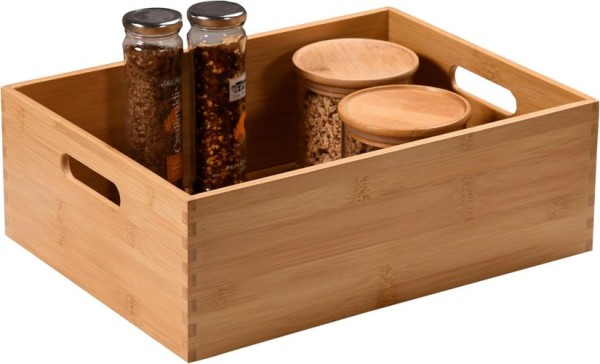 Kesper Alzeckkiste aus Bambus, 38,5 x T 28,5 x H 13 cm, 57511