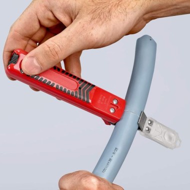 KNIPEX Abmantelungswerkzeug mit Schleppklinge, 165 mm, 16 20 165 SB