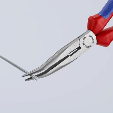 KNIPEX Flachrundzange mit Schneide (Storchschnabelzange), 200 mm, 2622200