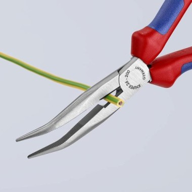 KNIPEX Flachrundzange mit Schneide (Storchschnabelzange), 200 mm, 2622200