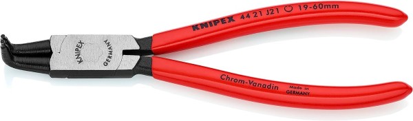Knipex Sicherungsringzange für Innenringe in Bohrungen, schwarz atramentiert, mit Kunststoff überzogen, 170 mm, 44 21 J21