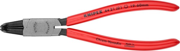 Knipex Sicherungsringzange für Innenringe in Bohrungen, schwarz atramentiert, mit Kunststoff überzogen, 170 mm, 44 21 J21