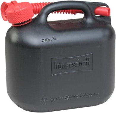 Kraftstoff-Kanister STANDARD 5l für Benzin, Diesel und andere Gefahrgüter, schwarz 6811400
