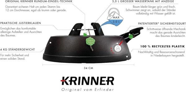 KRINNER Green Line Comfort Grip S, 3 Liter, für Bäume bis 230 cm, 94219