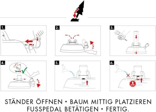 KRINNER® Ultra Grip XXL Christbaumständer, 11,0 Liter Wassertank für Baumhöhe bis 4m, 94255