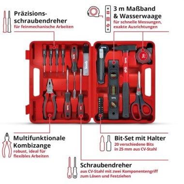 kwb Werkzeugkoffer, 35-teilig., 370610
